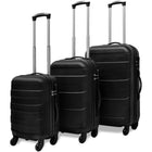3-Piece Hardside Luggage Set 45.5/55/66 cm Black