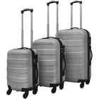 3-Piece Hardside Luggage Set 45.5/55/66 cm Silver