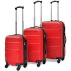 3-piece Hard Suitcase Set 45.5/55/66 cm Red