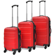 Kofferset 3-delig hard rood 45,5/55/66 cm