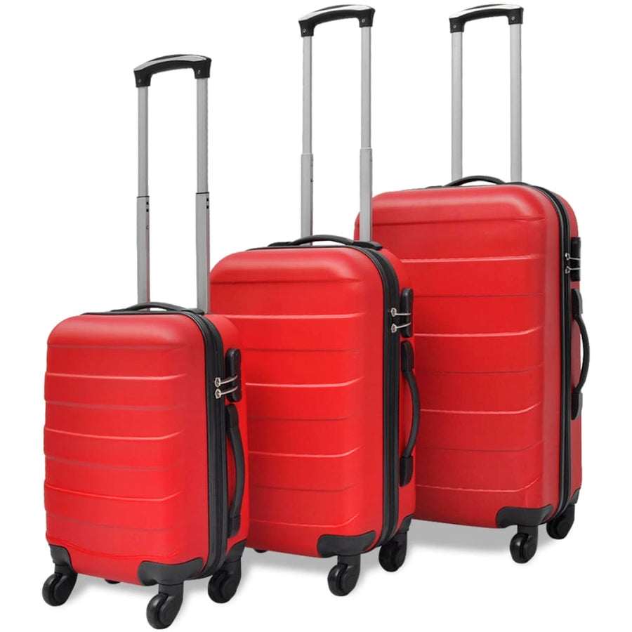 3-Delige Kofferset Hard 5,5/55/66 Cm Rood