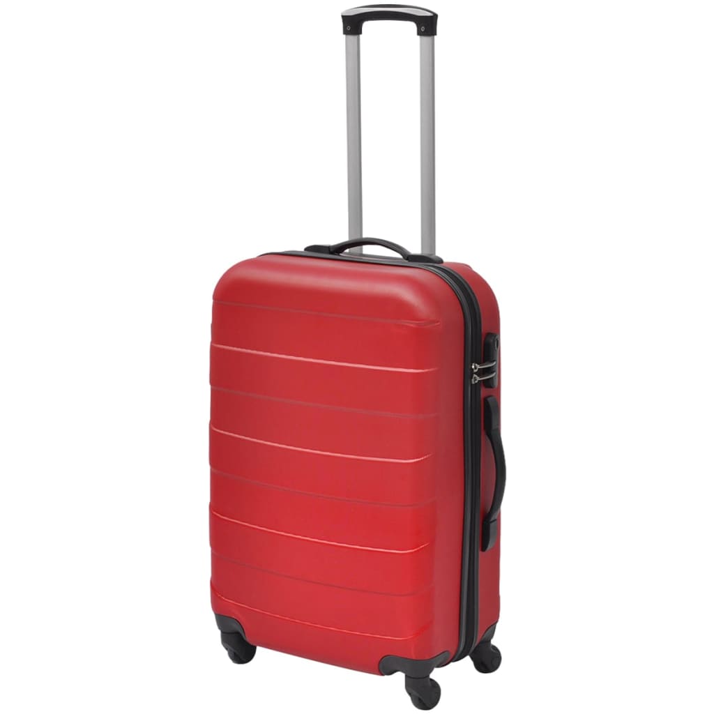 3-Delige Kofferset Hard 5,5/55/66 Cm Rood