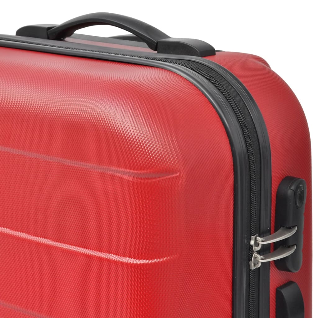 3-Delige Kofferset Hard 5,5/55/66 Cm Rood