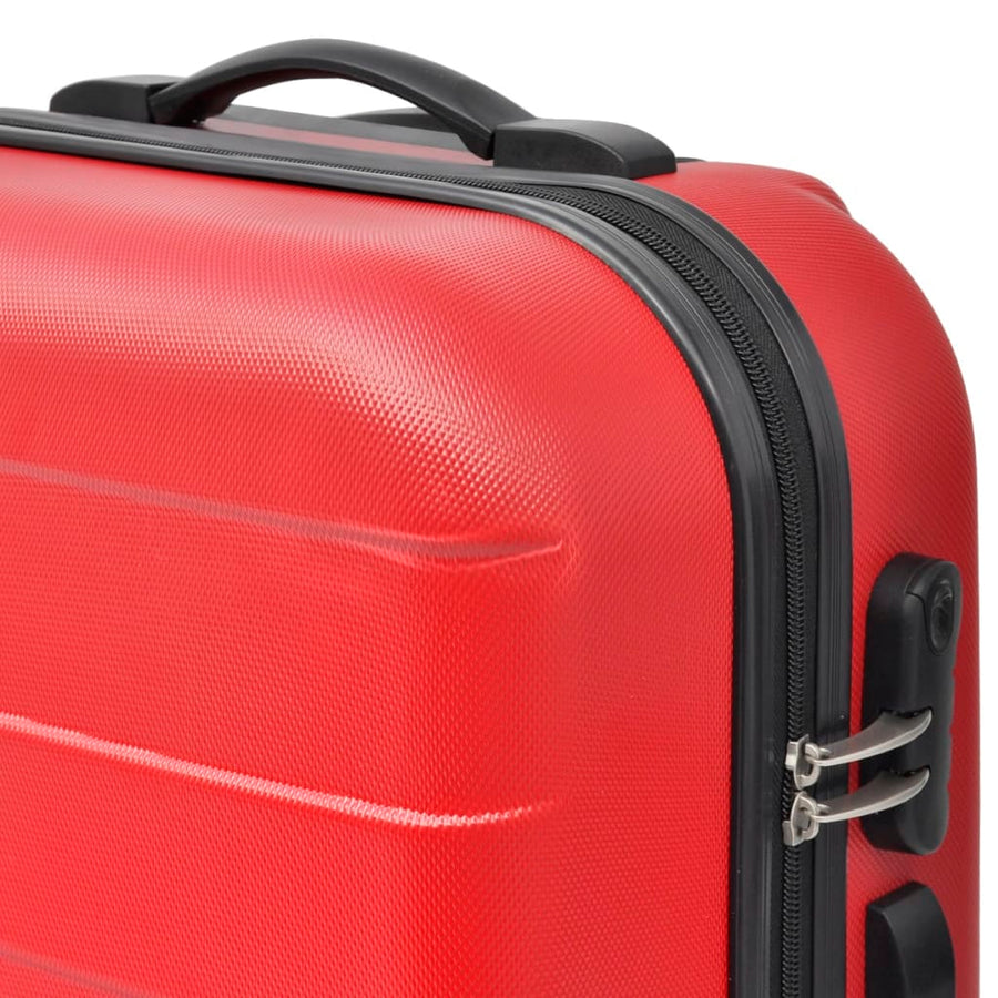 3-Delige Kofferset Hard 5,5/55/66 Cm Rood