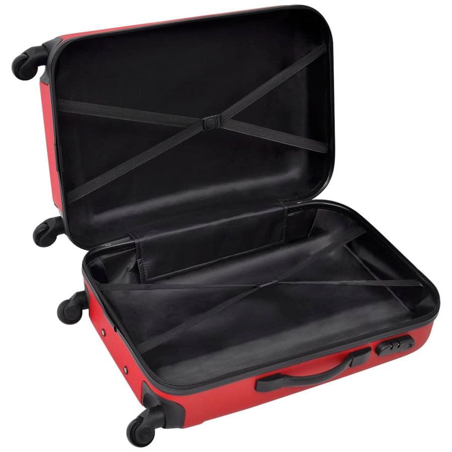 3-Delige Kofferset Hard 5,5/55/66 Cm Rood