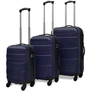 Kofferset 3-delig 45,5/55/66 cm blauw ABS