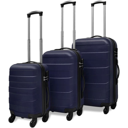 3-Delige Kofferset Hard 5,5/55/66 Cm Blauw