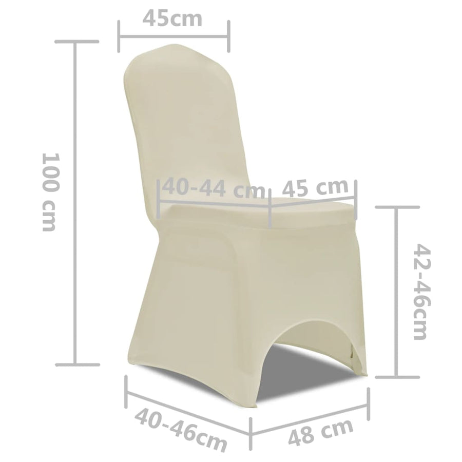 Stoelhoes Stretch Stuks Kleurig 4 Crème