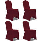 Stoelhoes Stretch Stuks Bordeaux 4 Bordeauxrood