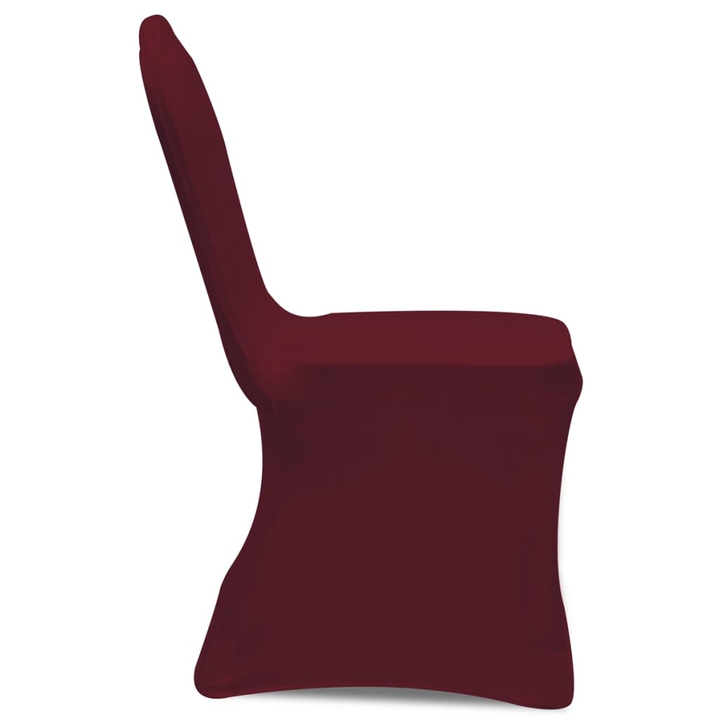 Stoelhoes Stretch Stuks Bordeaux 4 Bordeauxrood