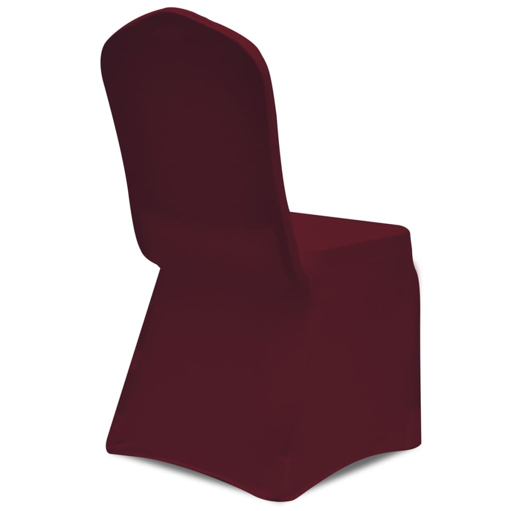 Stoelhoes Stretch Stuks Bordeaux 4 Bordeauxrood
