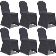 Stoelhoes stretch antraciet 6 stuks