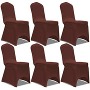 Stoelhoes stretch 6 stuks bruin