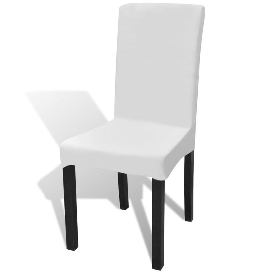 Stoelhoezen Stretch Recht 4 Wit