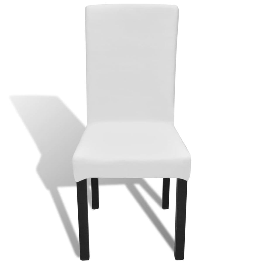 Stoelhoezen Stretch Recht 4 Wit