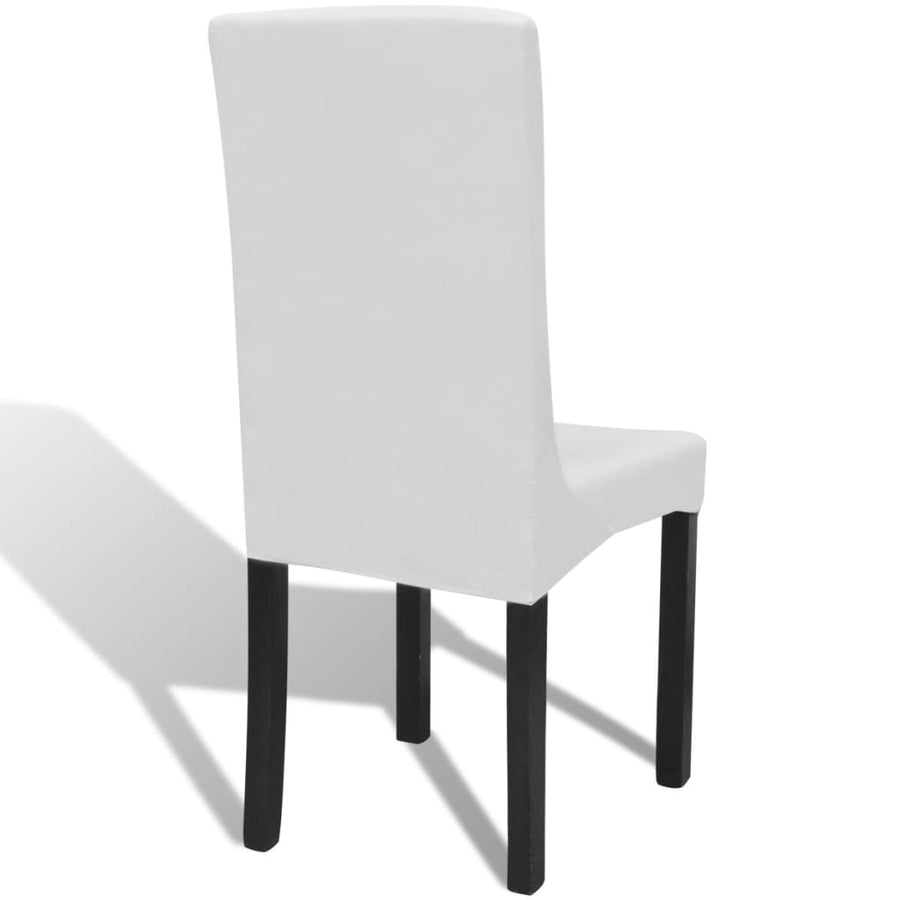 Stoelhoezen Stretch Recht 4 Wit