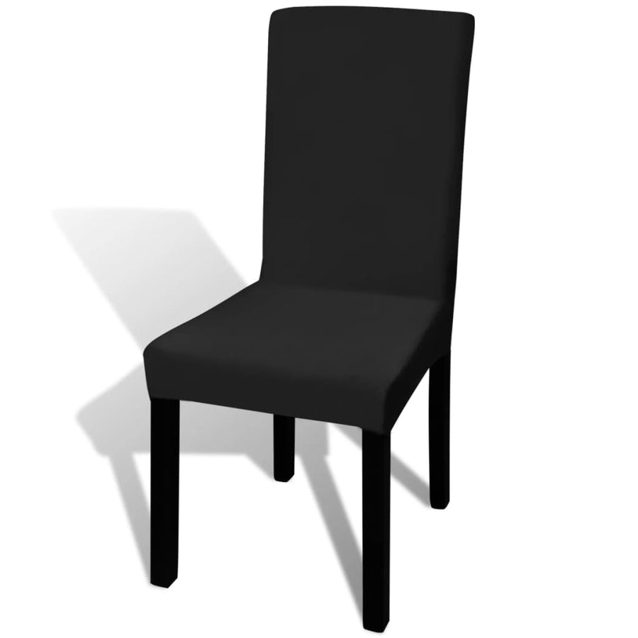 Stoelhoezen Stretch Recht 4 Zwart