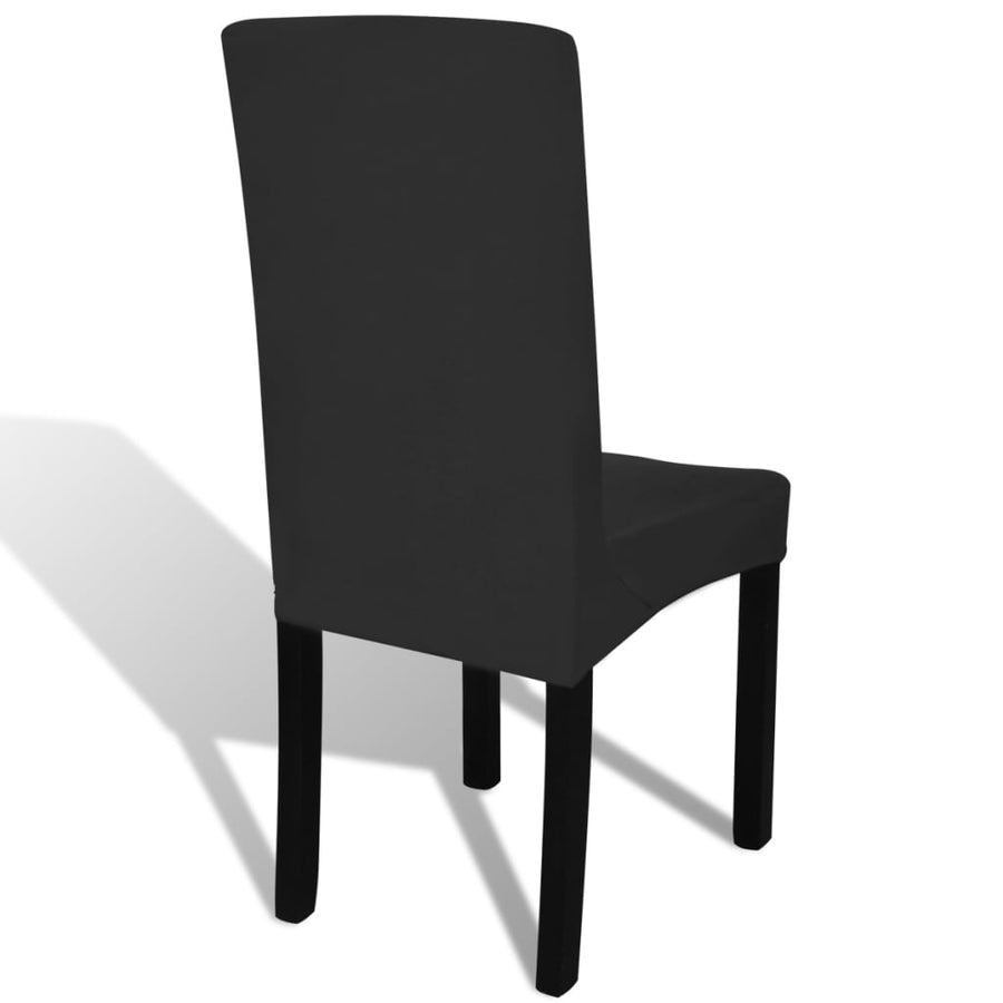 Stoelhoezen Stretch Recht 4 Zwart