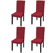 Stoelhoezen 4 stuks stretch bordeaux