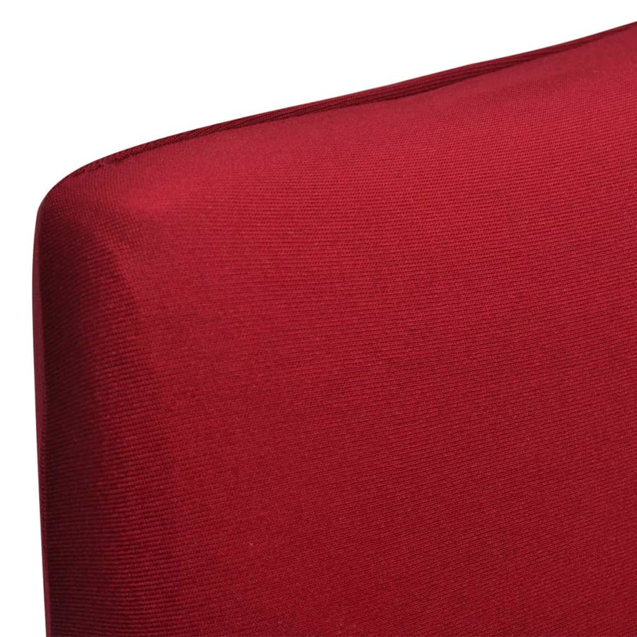 Stoelhoezen Stretch Recht Bordeaux 4 Bordeauxrood
