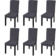 Stoelhoezen 6 st antraciet stretch