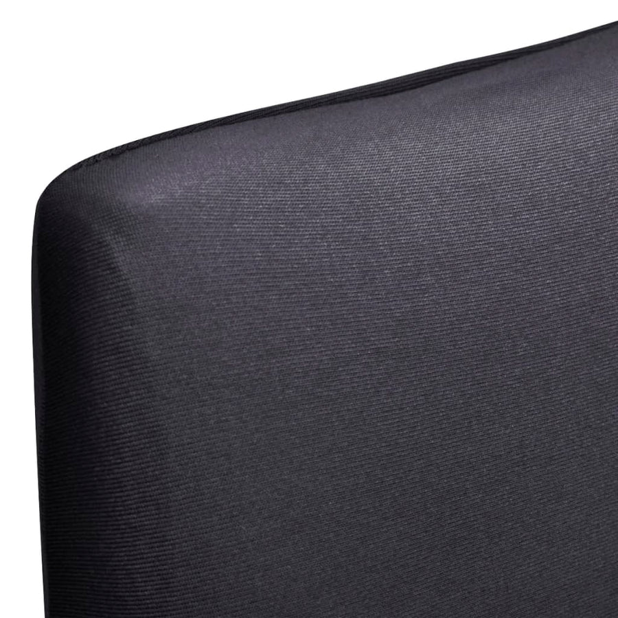 Stoelhoezen Stretch Recht Kleurig 6 Antraciet