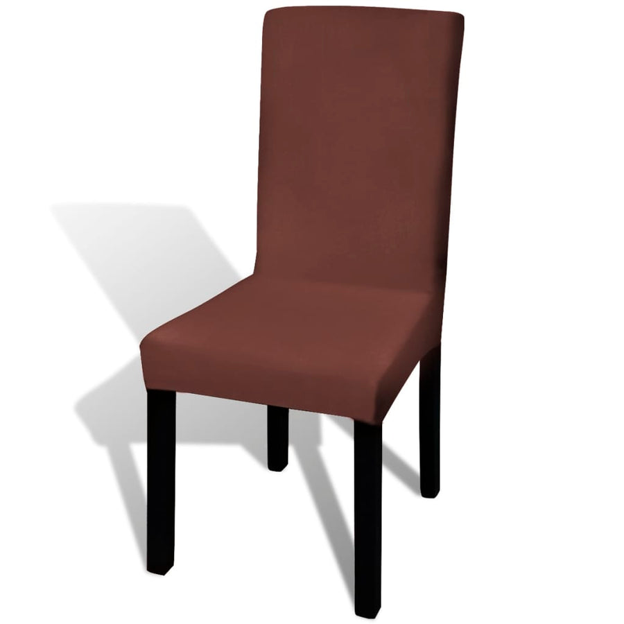 Stoelhoezen Stretch Recht 6 Bruin