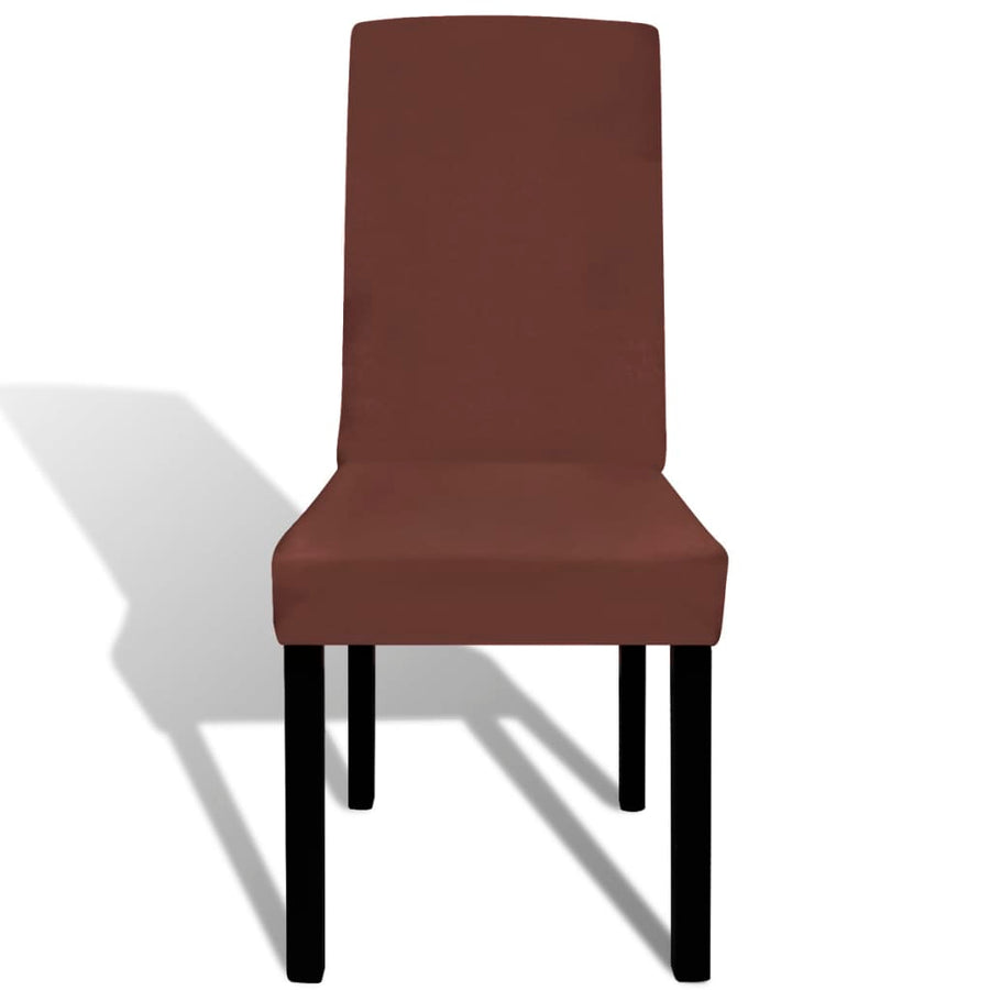 Stoelhoezen Stretch Recht 6 Bruin