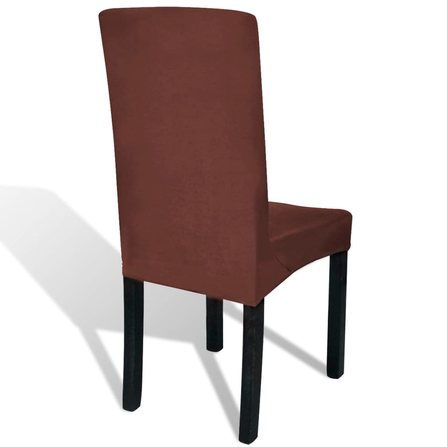 Stoelhoezen Stretch Recht 6 Bruin