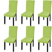 Stoelhoezen stretch 6 st appeltjesgroen