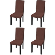 Stoelhoezen 4 st stretch bruin