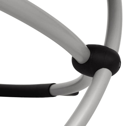 Ligbed Voor Buiten Geometrisch Staal Zwart en grijs