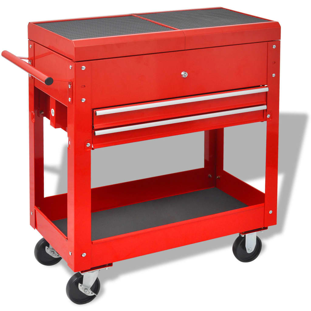 Gereedschapswagen 2 Lades Rood