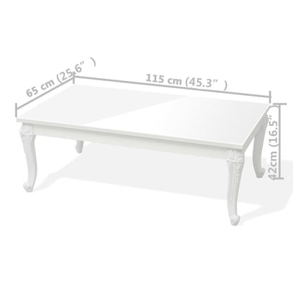 Salontafel Hoogglans Wit 115 x 65 x 42 cm