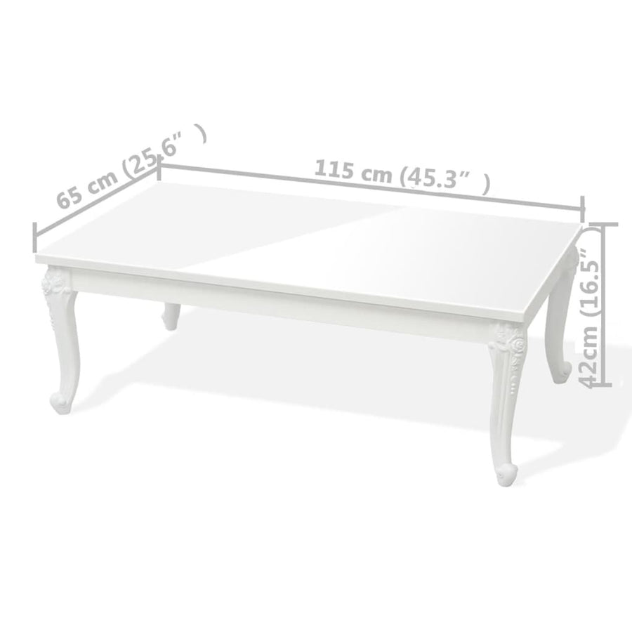 Salontafel Hoogglans Wit 115 x 65 x 42 cm