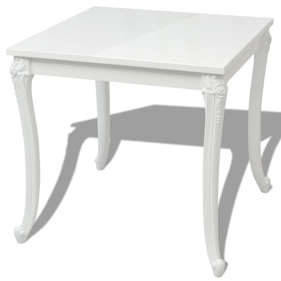 Eettafel 80 X 80 X 76 Cm Hoogglans Wit