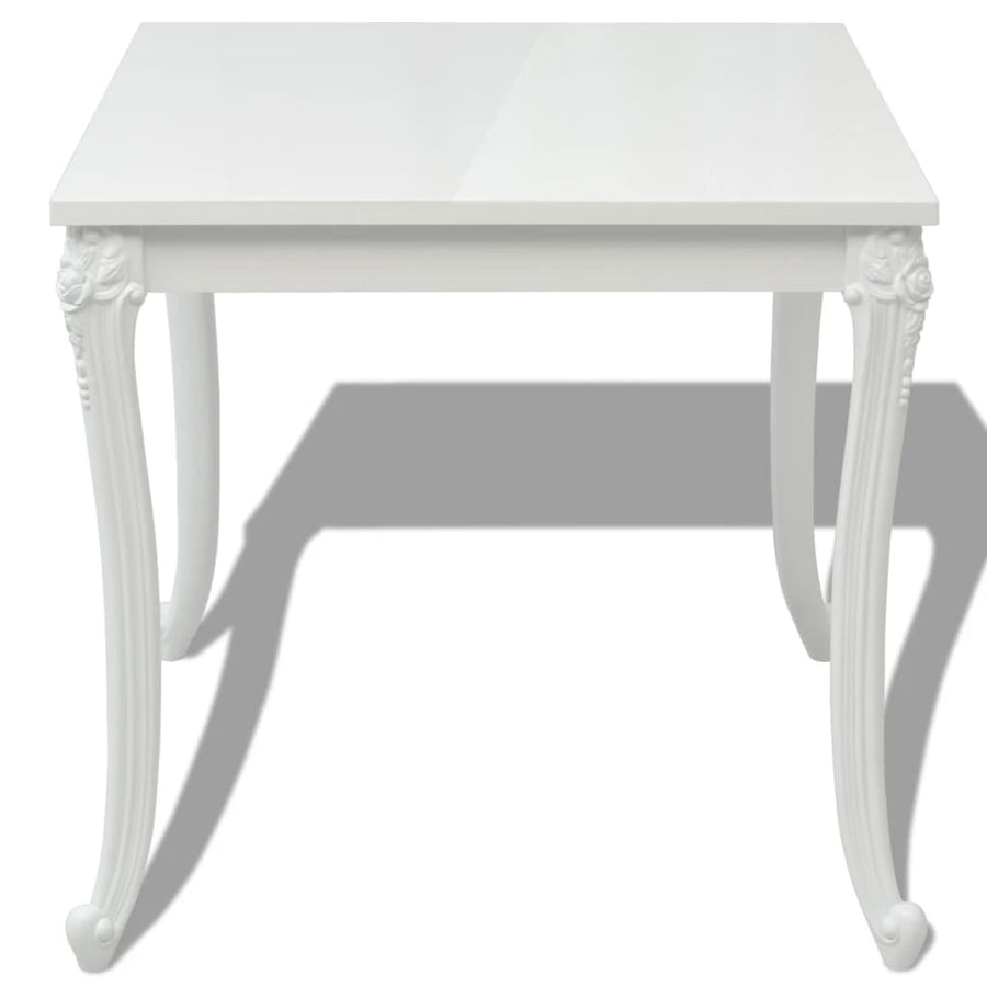 Eettafel 80 X 80 X 76 Cm Hoogglans Wit