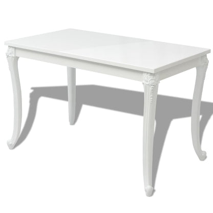 Eettafel Hoogglans Wit 116 x 66 x 76 cm