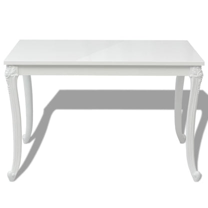 Eettafel Hoogglans Wit 116 x 66 x 76 cm