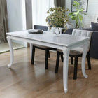 Dining table 116x66x76 cm high gloss white