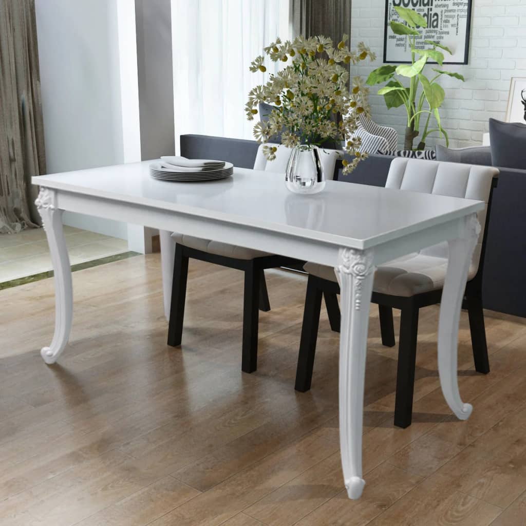 Eettafel Hoogglans Wit 116 x 66 x 76 cm
