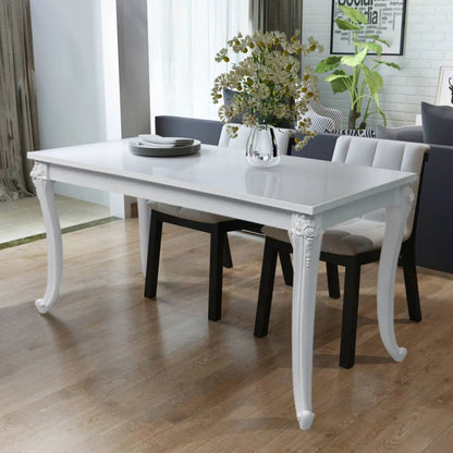 Eettafel Hoogglans Wit 116 x 66 x 76 cm
