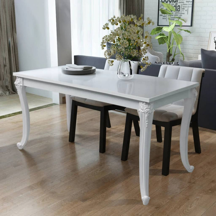 Eettafel Hoogglans Wit 116 x 66 x 76 cm