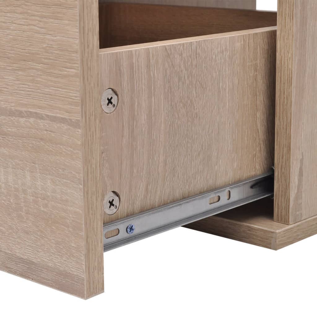 11-delige Badkamermeubelset met wastafel en kraan beige Beige