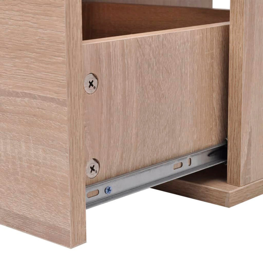 11-delige Badkamermeubelset met wastafel en kraan beige Beige