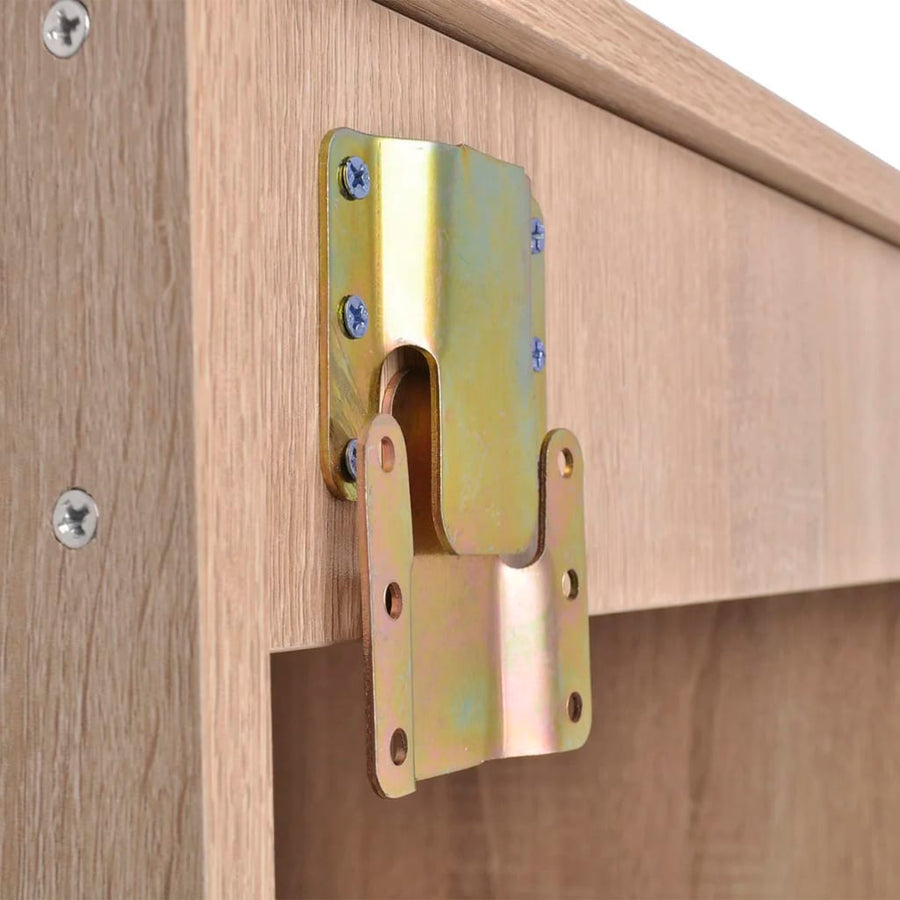11-delige Badkamermeubelset met wastafel en kraan beige Beige