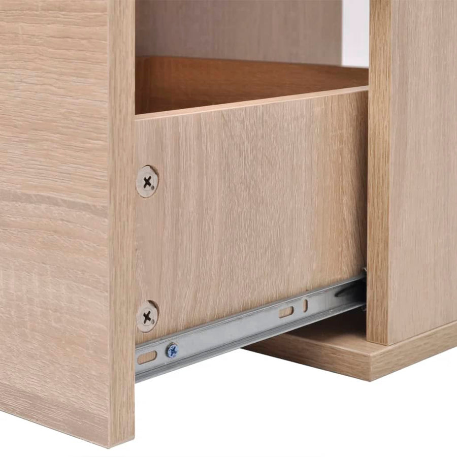 Badkamermeubelset 9-Delig Met Kraan En Wasbak Beige Model 3