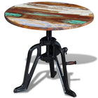Bijzettafel 60x(42-63) cm gerecycled hout gietijzer