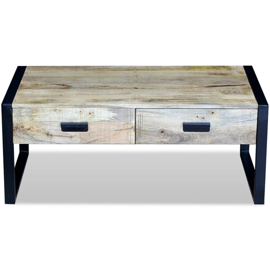 Salontafel Met 2 Lades 100X60X40 Cm Massief Mangohout