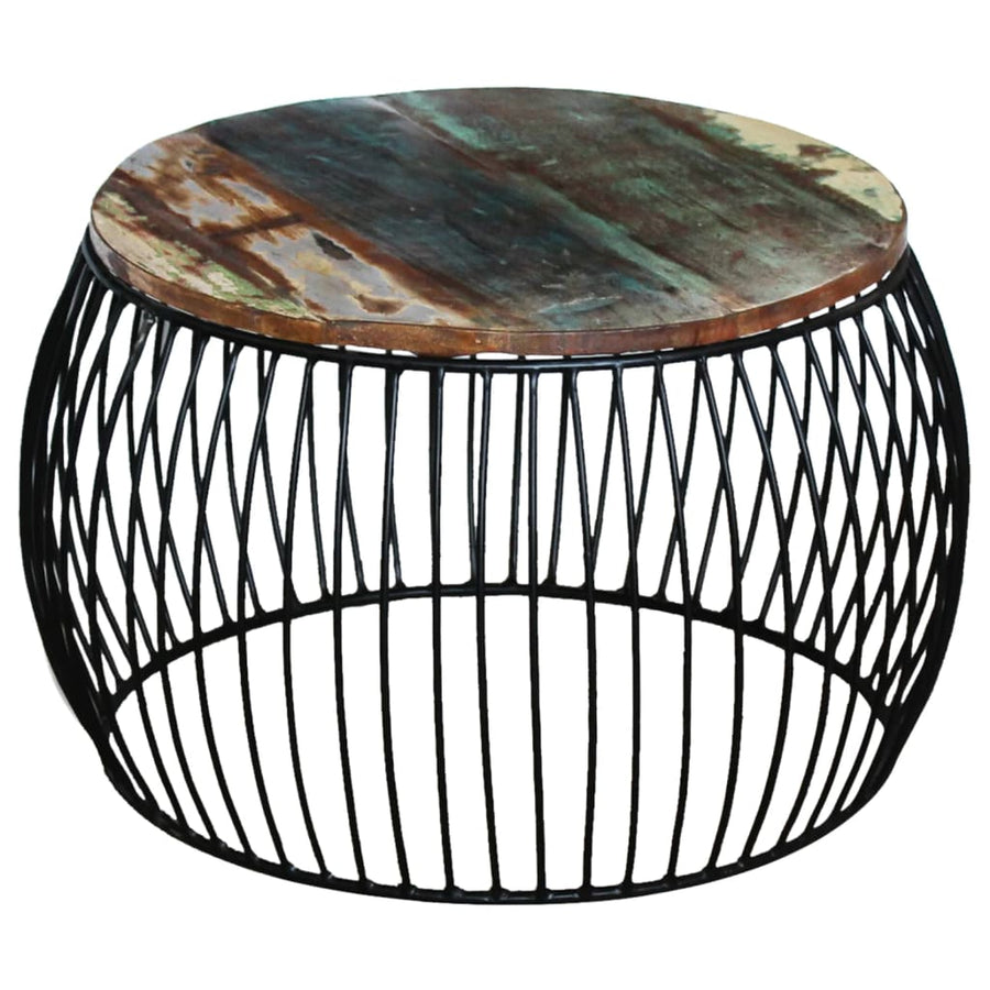 Salontafel Rond 68 x 37 cm massief gerecycled hout